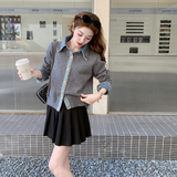 新款有货牛仔拼接外套2B193-99008-P120-K198，女装短外套，2B193