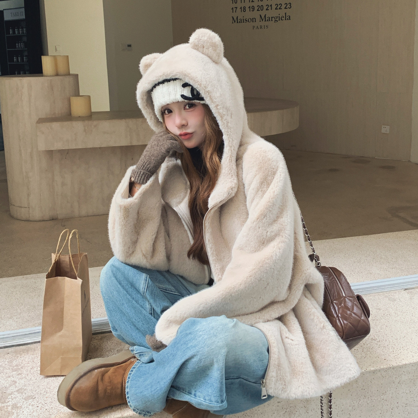 高品质仿貂毛外套2B193-9311-P195-K298,女装皮草,2B193