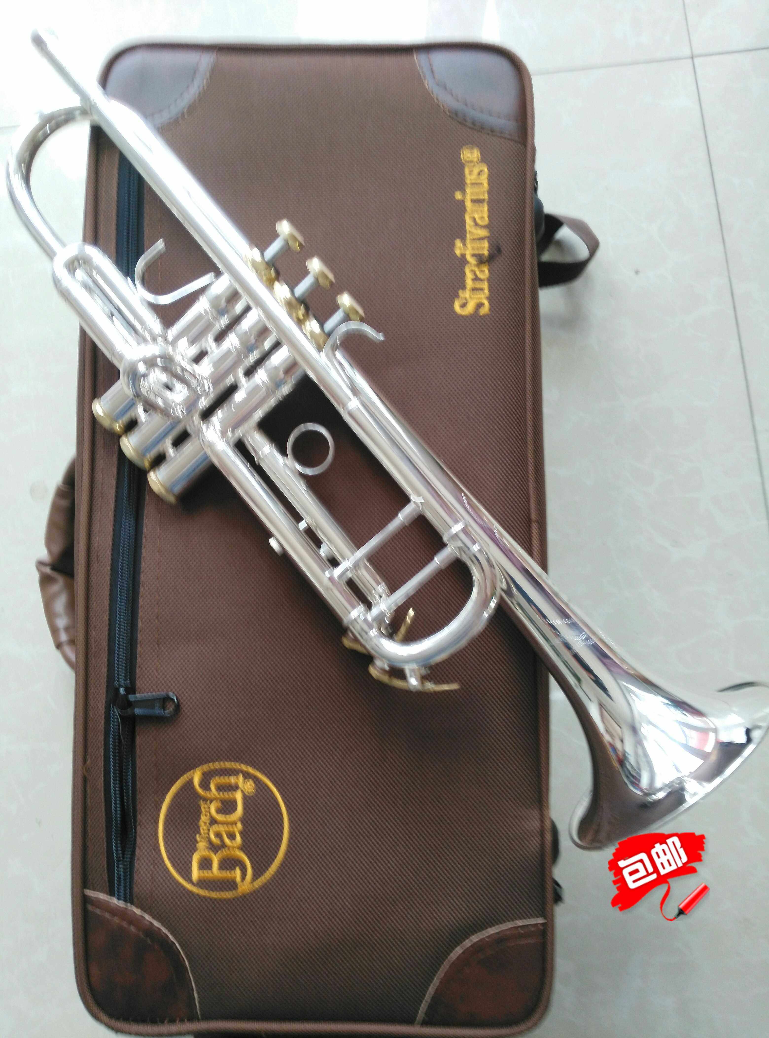 正品巴哈小号镀银金键全铜西洋乐器高级三音号