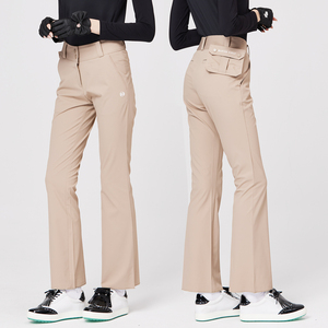 26BG新款高尔夫长裤女裤春夏高腰显瘦弹力女士球裤户外运动微喇裤