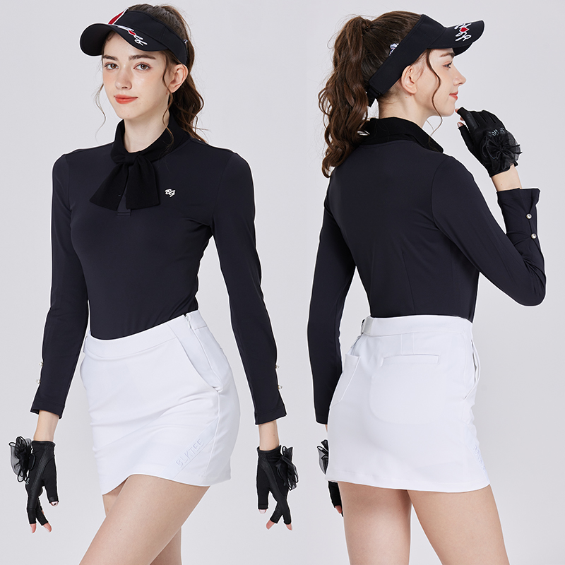 BG高尔夫女装长袖T恤弹力速干