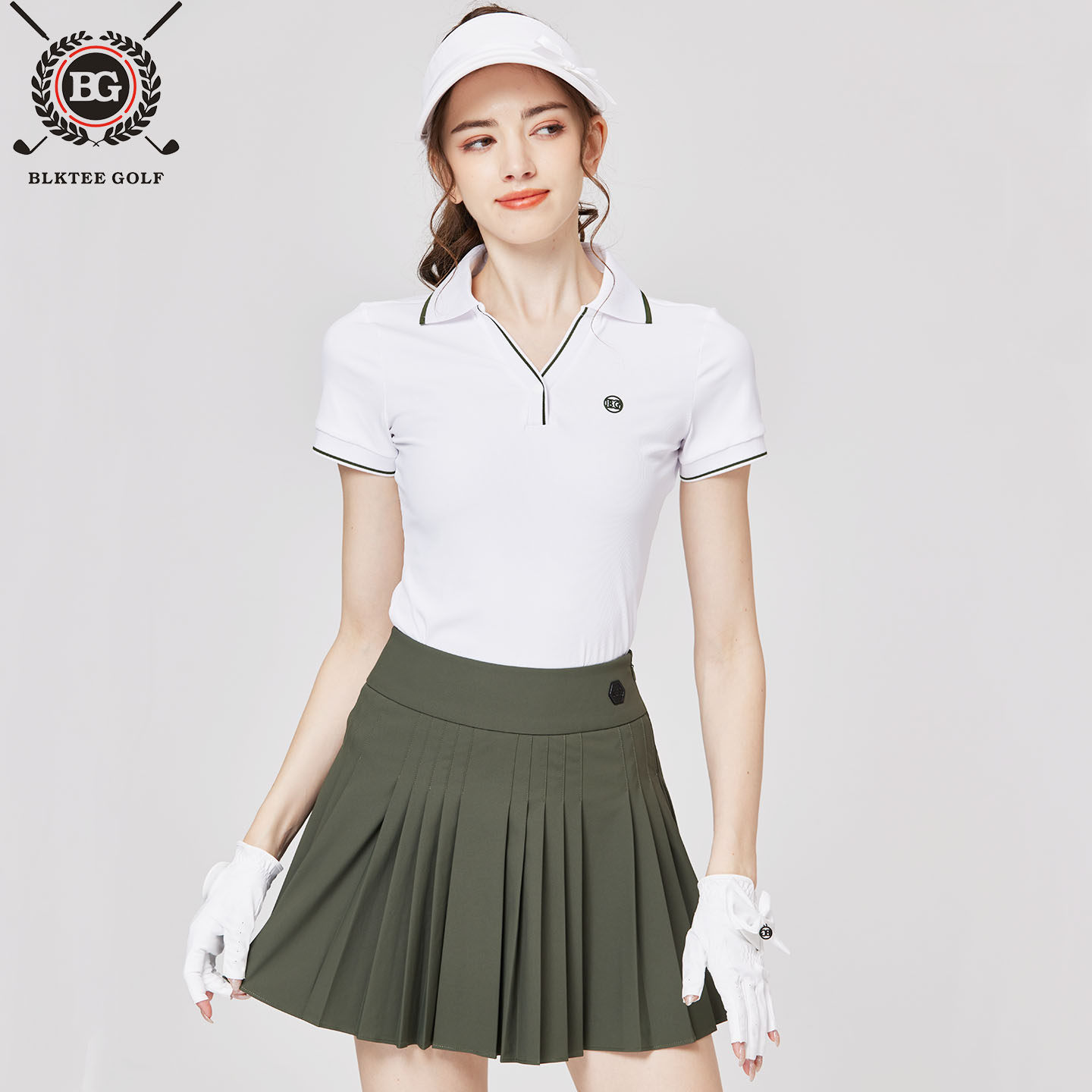 BG高尔夫球服女短袖T恤速干显瘦图片