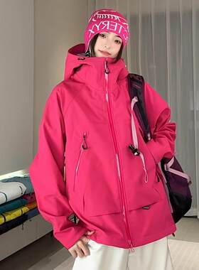 加绒加厚软壳羽绒冲锋衣男女外套
