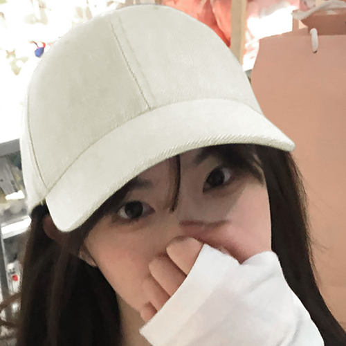 女小头围小号浅米色硬顶鸭舌帽子