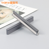 亚灰色实心铝圆头防撞柜门衣柜拉手抽屉厨柜安全角加长1.1米拉手