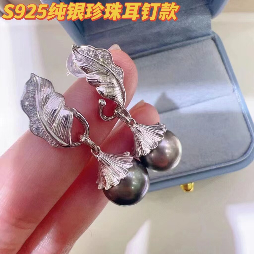 S925纯银巴洛克耳环耳钉半成品