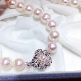 s925半银扣子珍珠手链项链扣 diy饰品配件扣手工扣