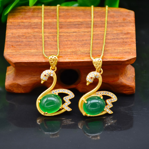 diy镀金天鹅琥珀古法饰品配件