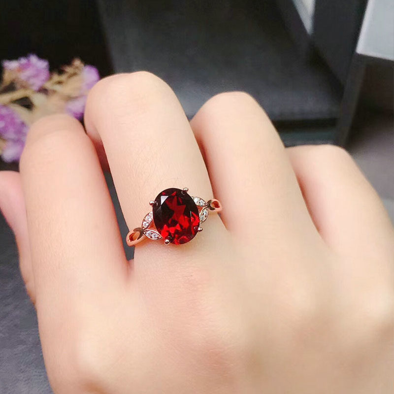 仿天然石榴石戒指女ins潮小众设计简约开口指环红色宝石彩宝饰品,饰品/流行首饰/时尚饰品新,扣,淘宝优惠券,粉丝福利购,淘宝优惠卷