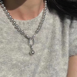 珍珠项链扣子镀金毛衣链搭扣diy手工配件手链扣头万能连接头卡扣