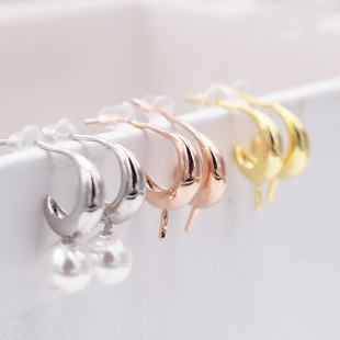 925镀银耳钩自做耳环材料 自制耳坠diy配件手工制作