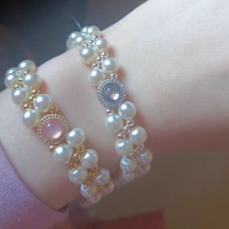 镀金微镶锆石海蓝宝贴片圆扁珠隔珠散珠吊坠DIY小花饰品配件空托