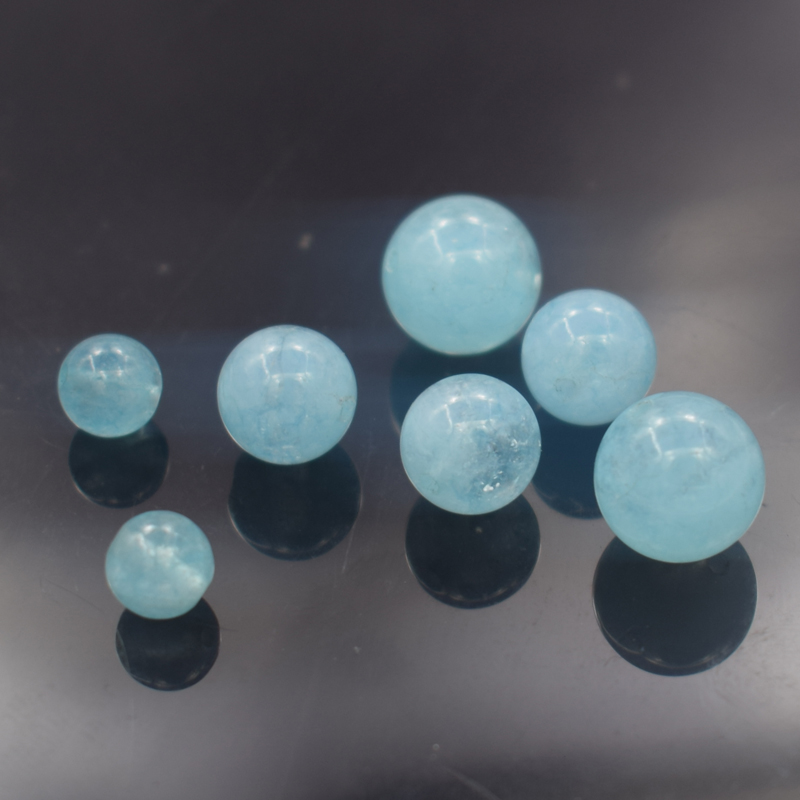diy浅蓝色半成品手串天然散珠