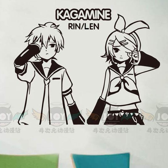 初音 镜音双子 周边 海报 墙贴 车贴 壁纸 壁画 宿舍装饰 机箱贴