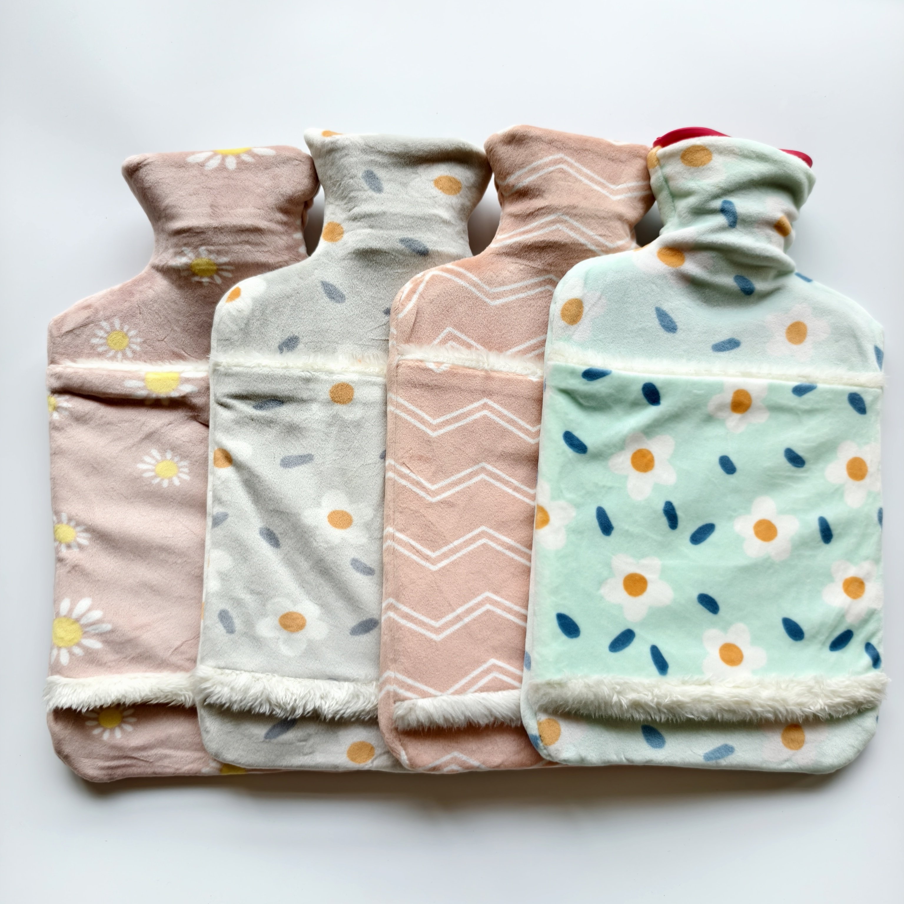 乐雪儿橡胶热水袋大号1.7升绒布套子可双插手取暖暖手袋灌水冲水