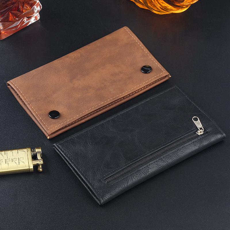 便携烟丝包高档手卷包折叠款旱烟袋子老款烟包PU皮质多功能袋