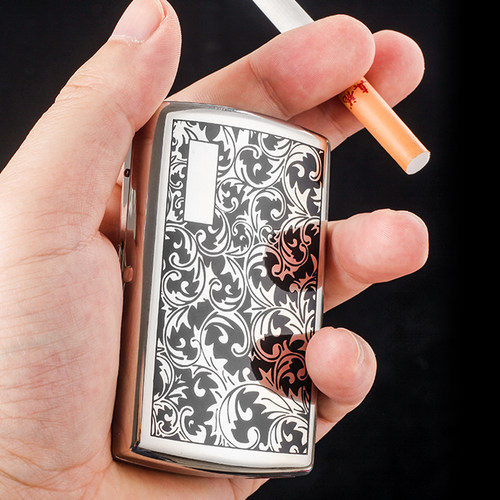 双枪富贵花烟盒金属12支装粗支