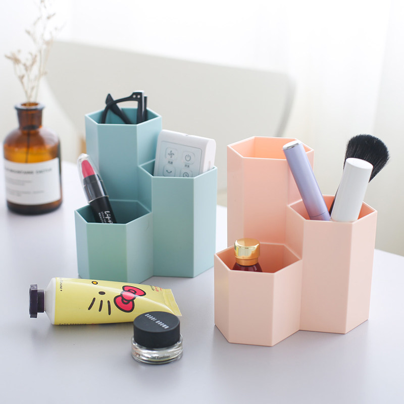 따뜻한 북유럽 가구 문구 문학 청소년 마름모 원형 창조적 인 펜 홀더 펜 삽입 다기능 데스크탑 스토리지 버킷 장식 데스크탑 장식품 메이크업 브러쉬 스토리지 버킷 간단한 사무용품