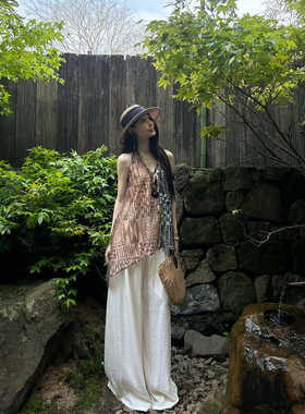 CHUCHUELARA高腰宽松舒适松弛感白色直筒阔腿休闲裤女2026夏裤子