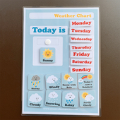 天气认知贴纸安静书儿童英语教具英文早教启蒙益智贴手工diy材料