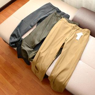 日单300斤柔软舒适休闲裤 男中年秋宽松加绒薄绒直筒抽绳胖子长裤
