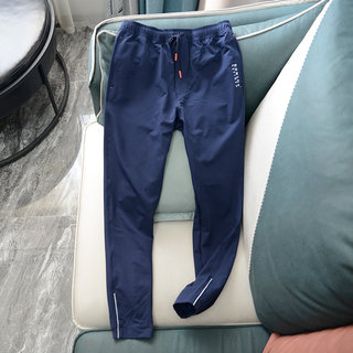 韩国订单美式运动速干裤男款夏季宽松薄款透气舒适小脚裤竖腿裤