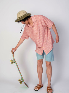 透气小众设计 短袖 出差夏威夷23ss波西米亚狂想曲夏季 复古街头衬衫