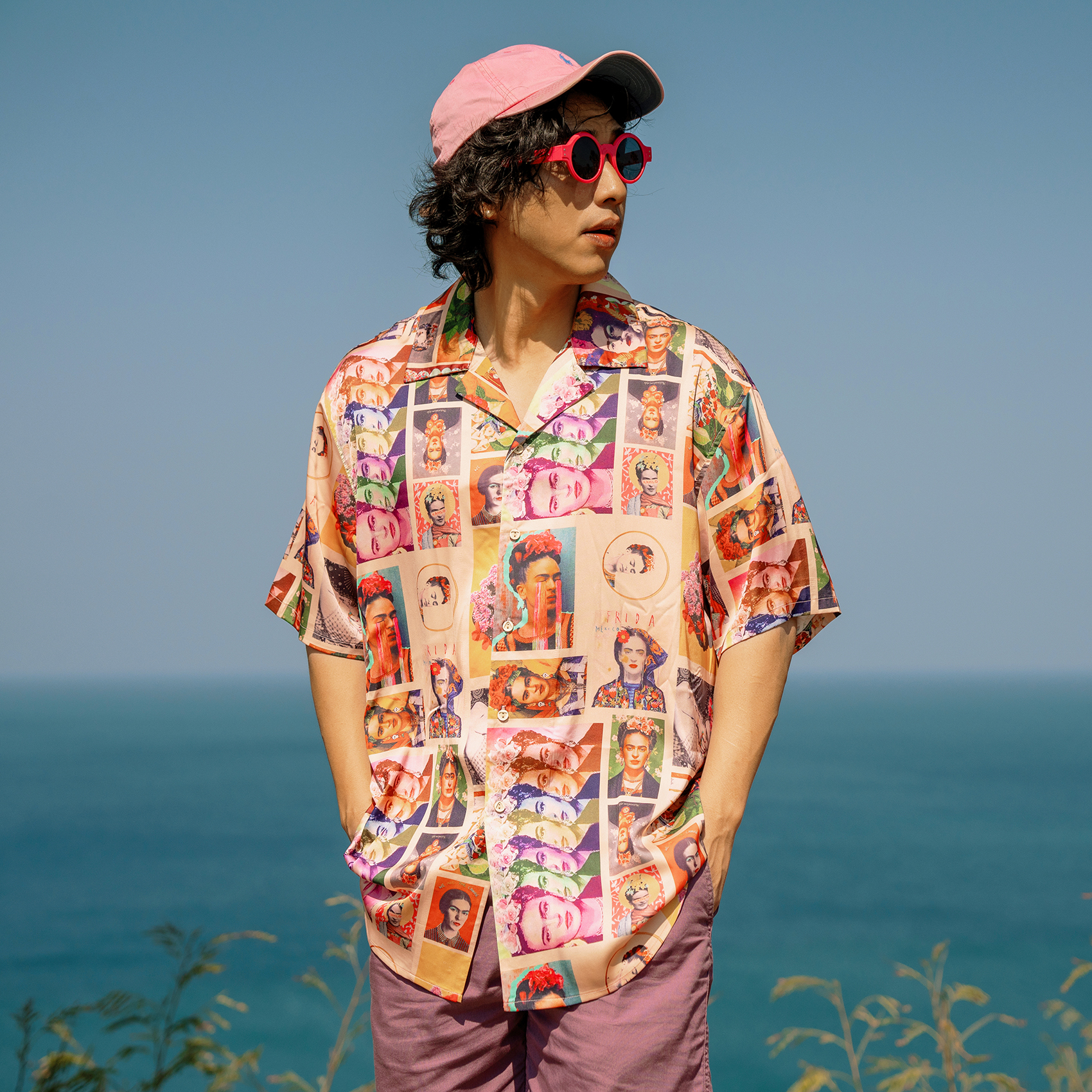 印花休闲短袖衬衫衬衫