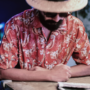 复古提花短袖 日式 男夏 衬衫 出差夏威夷原创本命年红色老虎短袖