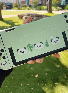 星之森熊猫任天堂switch2适用保护壳可爱绿色NS2防摔硬壳套少女