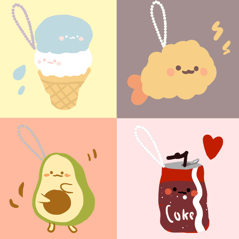 LA WEST|美味食物|手机链钥匙扣钱包吊坠防丢airpods保护套挂件,3C数码配件,手机挂件/手机链,淘宝优惠券,粉丝福利购,淘宝优惠卷