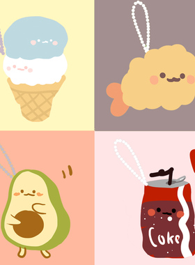 LA WEST|美味食物|手机链钥匙扣钱包吊坠防丢airpods保护套挂件