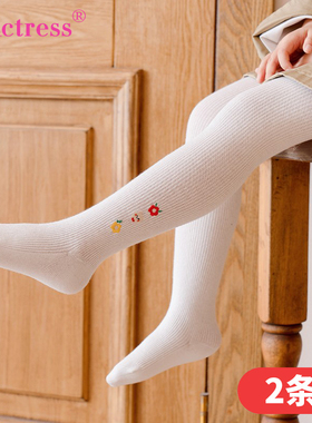 婴儿连裤袜春秋薄款纯棉大PP儿童连体中厚卡通刺绣加厚宝宝打底裤