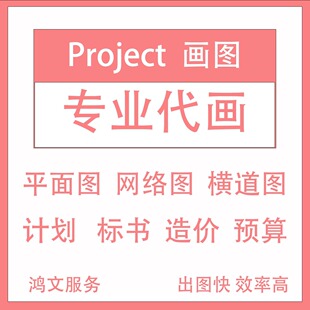 CAD图平面图横道图单双代号网络图甘特图进度计划代写代画project