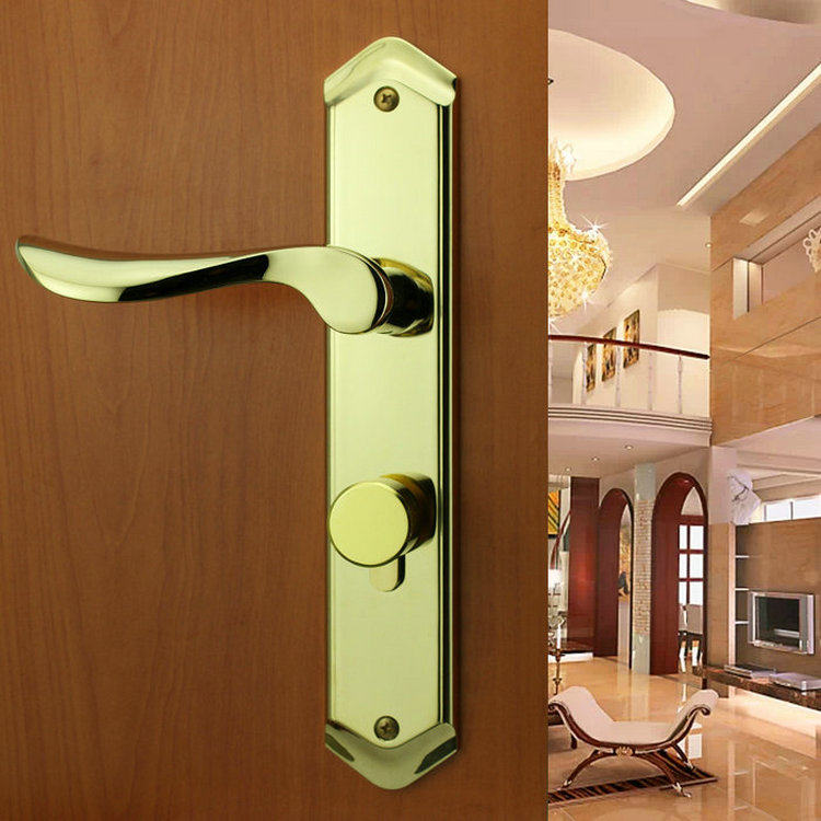 德国鸿瀛美式金色房门锁 免漆门执手门锁青古铜大门锁室内房门锁