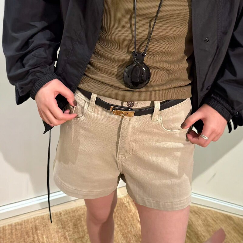 欧洲站2026夏季新款欧货时尚简约自然腰显瘦百搭牛仔短裤热裤女潮