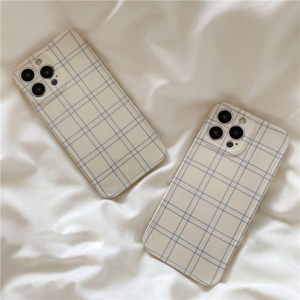 白色格子oppoReno7/6手机壳Reno5硅胶4se全包reno8/9防摔3pro软壳r17女k10/k9x/k7/k5保护套