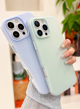 马卡龙色果冻二合一K80适用小米15/14手机壳红米K60硅胶NOTE13全包11简约12防摔K70至尊版K50软壳K40PRO+女款