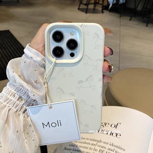 卡通Z9X液态Neo8PRO硅胶Z8防摔软壳女款 12手机壳iqoo TURBO Neo11全包Z10可爱Z9 简约线条小马适用iQOO15