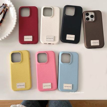 气质简约皮纹K70适用K90小米17/15手机壳K50红米K80至尊版K60大孔NOTE11/12/14硅胶13PRO+全包Civi5防摔3女款