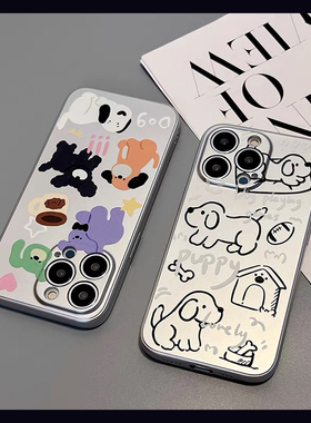 涂鸦小狗适用小米13手机壳红米K60全包k40s/K70硅胶note12卡通14情侣11/10青春K50至尊版15pro防摔CIVI3软壳