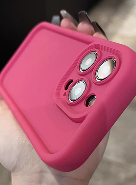 玫红色马卡龙适用MATE70华为Nova11/7/8SE手机壳9纯色10多巴胺13/12加厚P60防摔p40气囊30PRO硅胶全包P50软壳