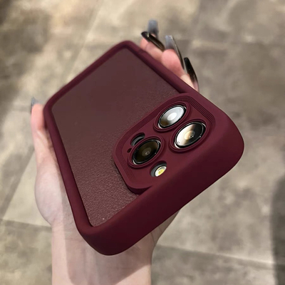 华为系列简约高级小众梅子色皮纹