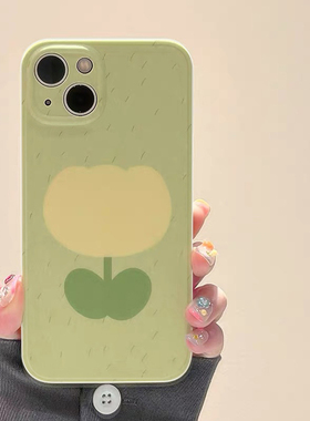 简约黄色小花适用VIVO X60手机壳80/S15硅胶x30防摔70pro+/90简约y76s/Y52s小众Y76S新款9E全包S12软壳Y78+女