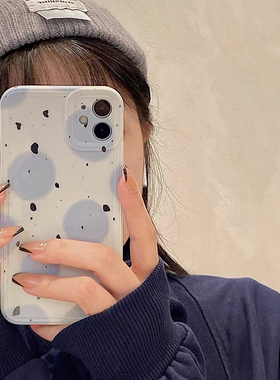 小众波点oppoReno7/6手机壳Reno5硅胶8/3pro镜头全包reno9pro+防摔4se软壳r17女k10/k9s/k7/k5/k3/r15x保护套