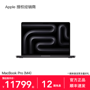 2024款 官方正品 苹果 14英寸 Pro Apple MacBook 商务办公设计 笔记本电脑 12期免息