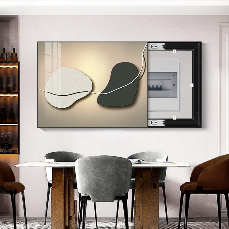 电表箱装饰画现代简约配电箱遮挡电闸开关墙画2022高端免打孔壁画图片