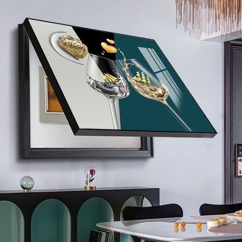 电表箱装饰画免打孔现代简约配电C箱挂画酒杯遮挡箱电闸盒空开墙