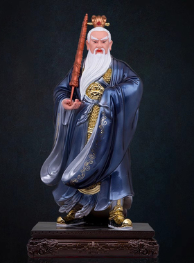 姜子牙神像树脂姜太公钓鱼站像姜尚齐太公佛像封神榜堂口家居摆件