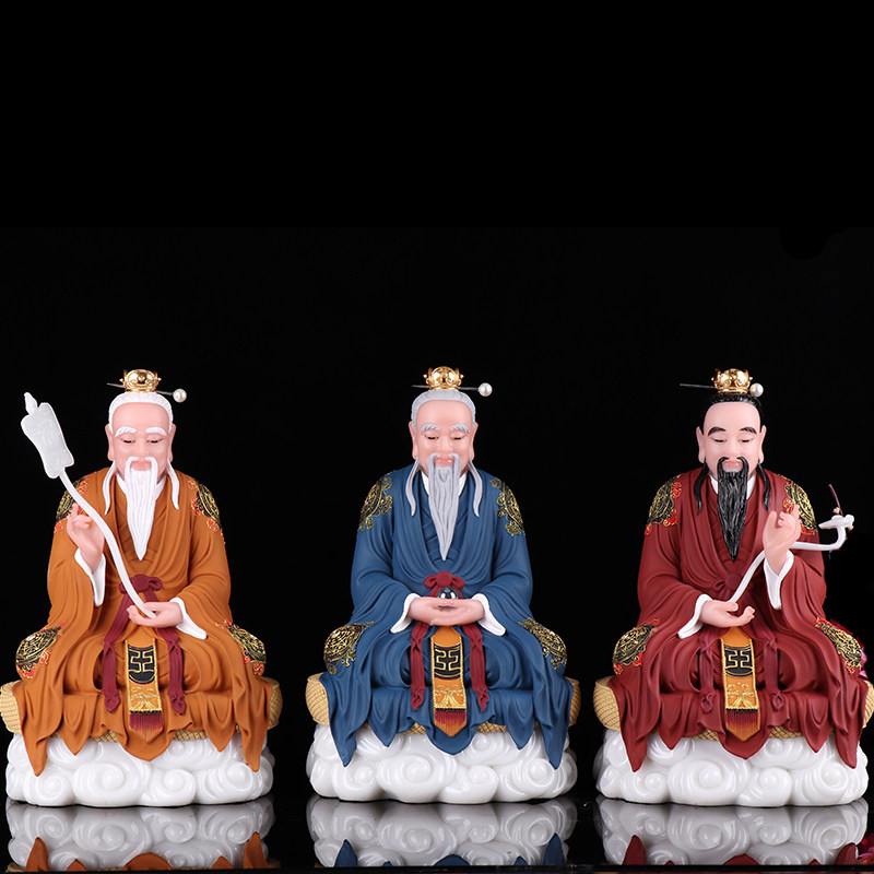 三清道祖太上老君元始道德灵宝天尊神像居家供奉新品三清摆件
